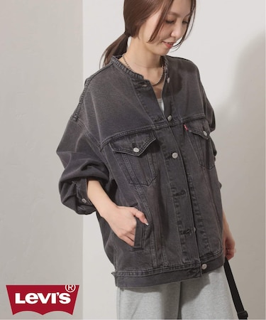 別注【LEVI’S】COLLARLESS XL TRUCKER BK：デニムジャケット
