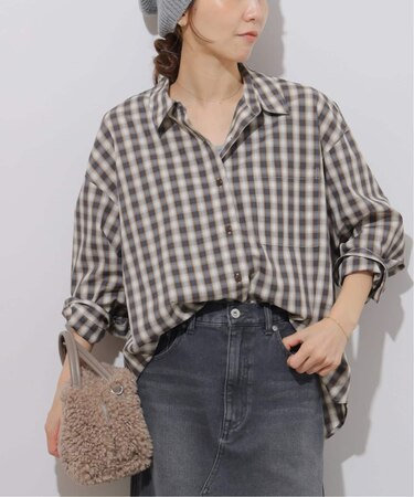 ルーズコットンチェックシャツ