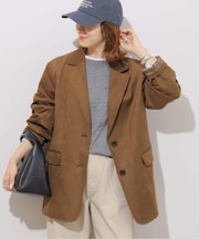 フェイクレザーシングルジャケット