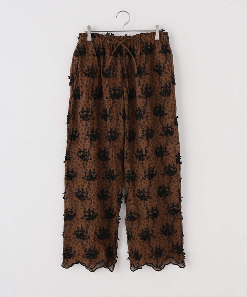 【crinkle crinkle crinkle】3D embroidery leopard easy pt：パンツ