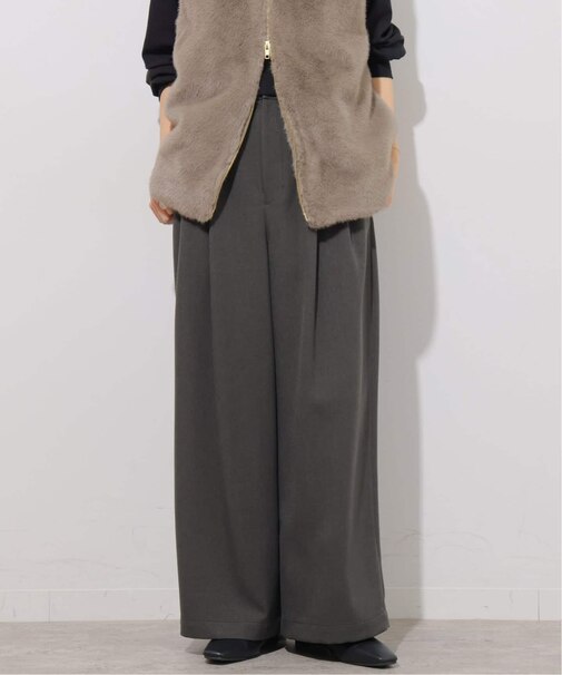 ツイーディーツイルタックワイドパンツ