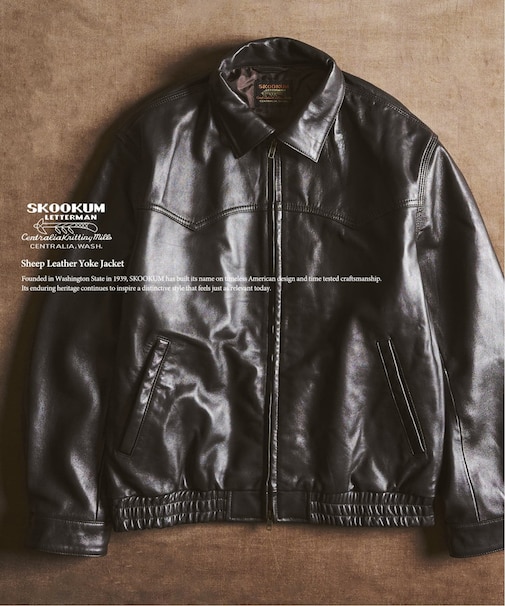 SKOOKUM / スクーカム シープレザーヨークジャケット