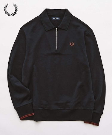 FRED PERRY / フレッドペリー HALF ZIP COLLARED SWEATSHIRT