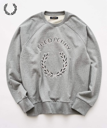 FRED PERRY / フレッドペリー TARTAN APPLIQUE SWEATSHIRT