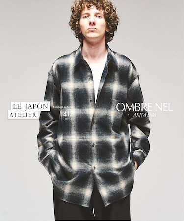 LE JAPON オンブレ ネルシャツ