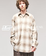 LE JAPON オンブレ ネルシャツ