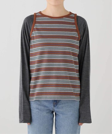 GDC/ガールズデパートメントクラブ BORDER TANK LAYER LS  GDC26B006