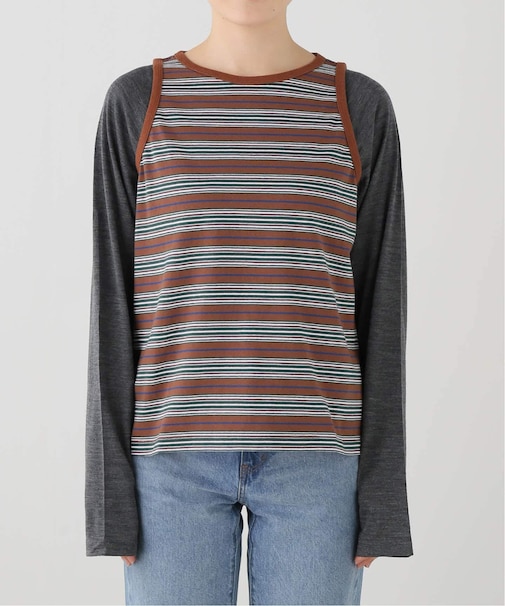 GDC/ガールズデパートメントクラブ BORDER TANK LAYER LS  GDC26B006