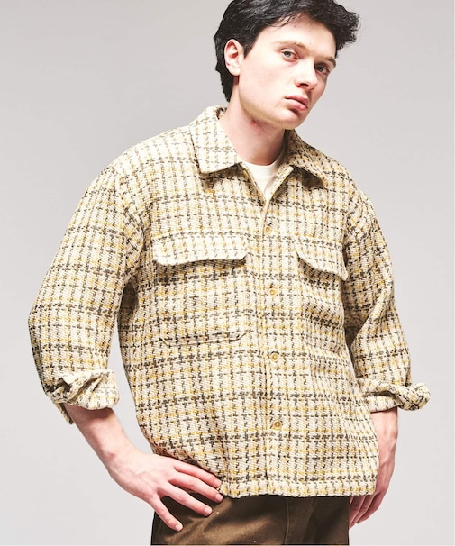 ロービングツイード チェックCPOシャツ