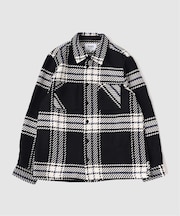 【WAX LONDON / ワックス ロンドン】オーバーシャツ BLACK ECRU