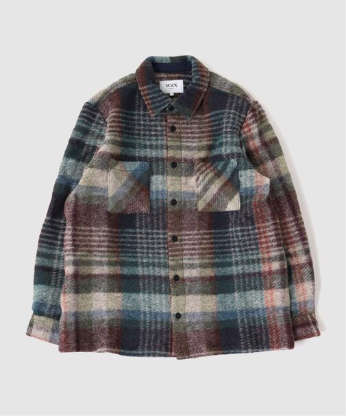 【WAX LONDON / ワックス ロンドン】 オーバーシャツ BLUE MULTI