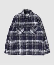 【WAX LONDON / ワックス ロンドン】オーバーシャツ NAVY ECRU