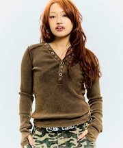 フェード アイレット リブ ロングスリーブ / J Fade Rib Eyelet L/S