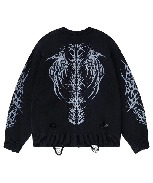 SUPPLIER / サプライヤー Distressed Tribal Bones Knit