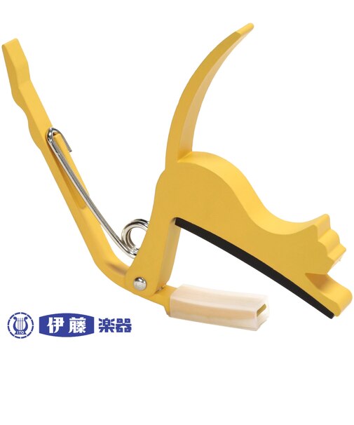 エレキ・アコギ用 猫カポ(イエロー)