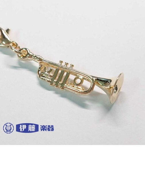 立体管楽器ストラップ【トランペット　ゴールド】