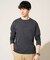 【コットン100％】ミニロゴプリントロングTシャツ　セミワイドシルエット