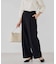 【洗える/ストレッチ/セットアップ対応】ダブルクロスワイドパンツ