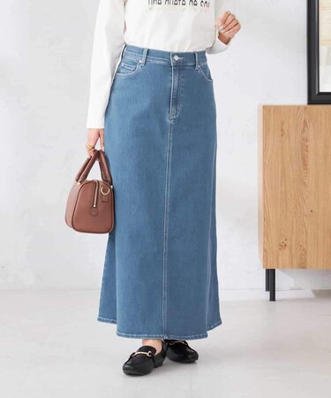 Aラインデニムスカート