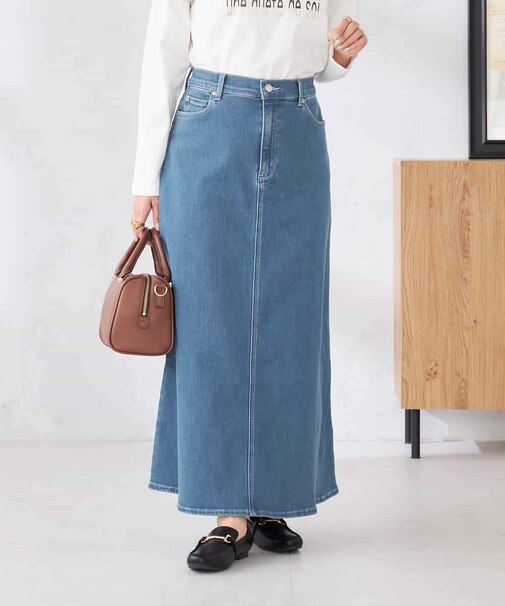 Aラインデニムスカート