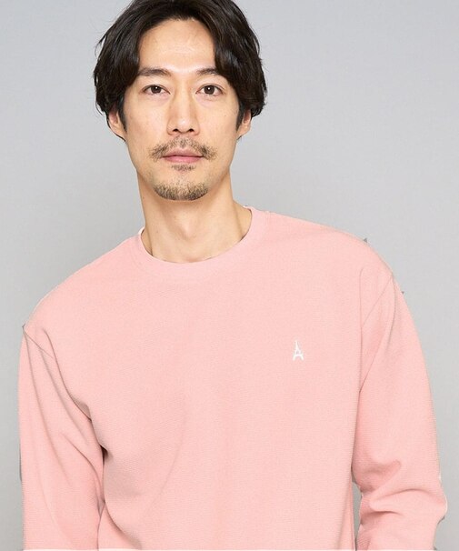 \毎年、支持率No.1カットソー/ アゼダブルフェイス1ポイント刺繍カットソー【イージーケア/洗濯機で洗える/毛玉になりにくい】