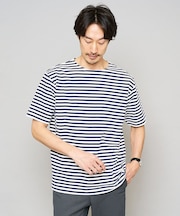 【洗濯機で洗える】ベーシックボーダーカットソー