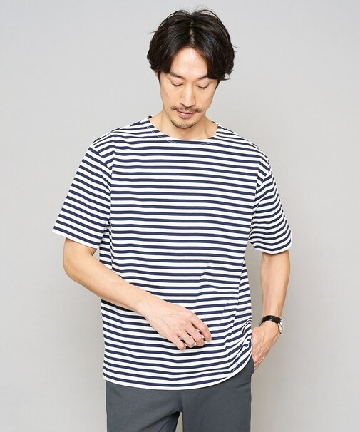【洗濯機で洗える】ベーシックボーダーカットソー