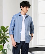 累計15、000枚販売!リネン混シャツ【接触冷感 / 速乾/ストレッチ / イージーケア / 洗濯機で洗える】