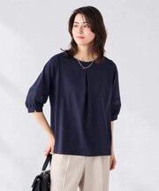 袖口レースチュニックカットソー