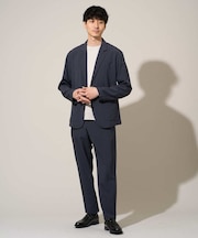 春夏のカジュアルジャケットスタイルにぜひ【イージーケア/洗濯機で洗える/接触冷感/吸水速乾/UVカット/ストレッチ】リライトテーラードジャケット