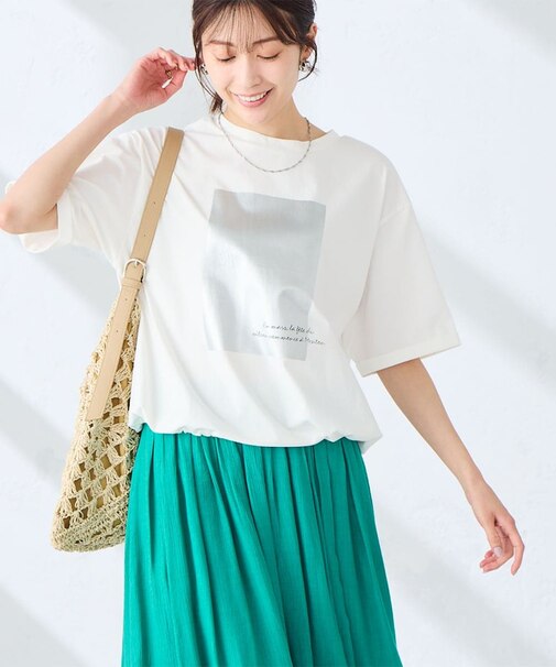 【新色追加】裾ドロストロゴTシャツ