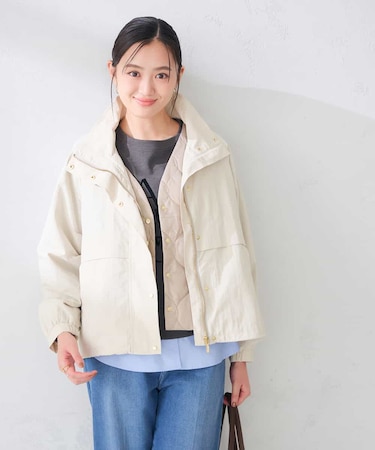 ベスト付き ナイロン ワッシャー ブルゾン