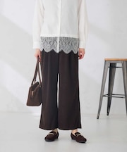 コーデュロイ ワイド パンツ