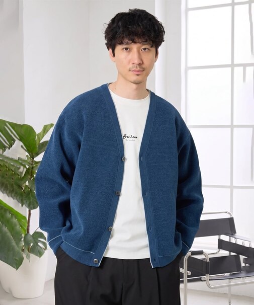 ＼大人のための上品カーディガン／モールダブルフェイスニットカーディガン【洗濯機で洗える】