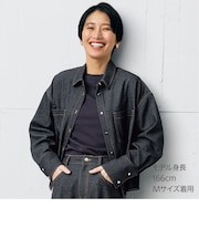 ストレッチデニムライクブルゾン (16102)