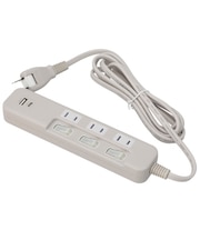 USB付節電タップ3個口(TypeA×1+TypeC×1 モカ)