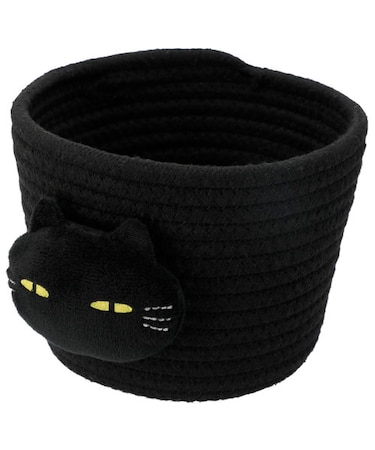 バスケット18cm　(ブラック デコネコ DH25)