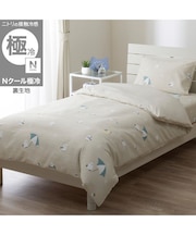 ひんやりケットにもなる掛け布団カバー シングル(Nクール極冷 D2612 シマエナガ)