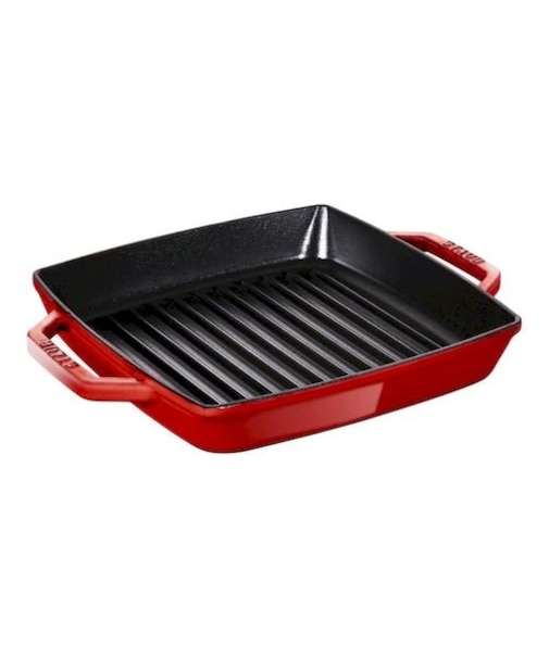 STAUB ピュアグリル スクエア 23cm チェリー