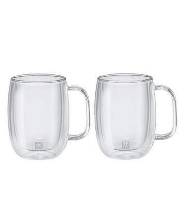 ZWILLING Sorrento ダブルウォールグラス コーヒー 355ml ハンドル付 2pcsセット