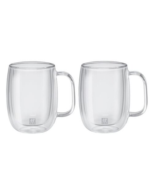 ZWILLING Sorrento ダブルウォールグラス コーヒー 355ml ハンドル付 2pcsセット