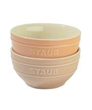 STAUB セラミックボウル2Pセット 「マカロンピンク」