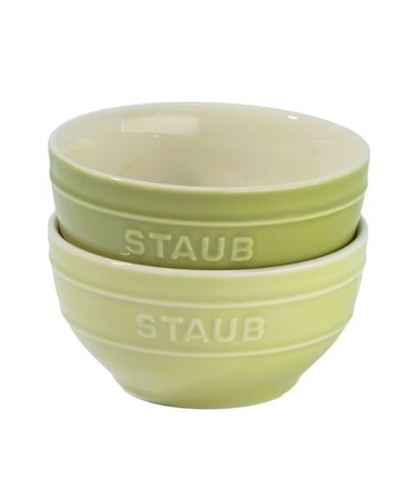 STAUB セラミックボウル2Pセット 「マカロングリーン」