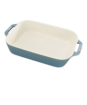 STAUB レクタンギュラーディッシュ 20cm ターコイズ S