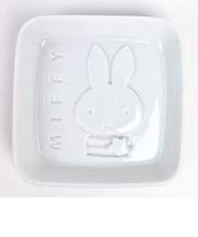 ミッフィー ショウユザラ ボーダー MF 皿 小皿 醤油 和食器 白 グッズ 日本製