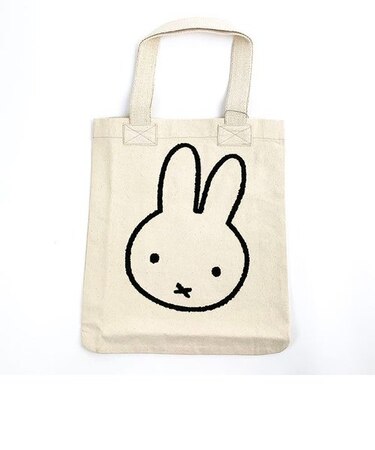 ミッフィー miffy 刺繍A4トート さがら刺繍 フェイス トートバッグ アイボリーおでかけ