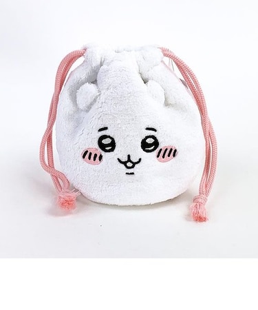 ちいかわ フェイス 巾着 チイカワ ポーチ 小物入れ ぬいぐるみ オフィス 学校