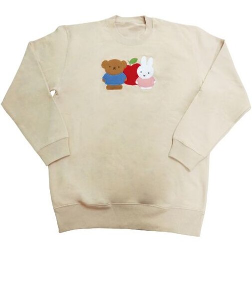 ミッフィー ｍiffy トレーナー　miffy&Boris  ベージュ Mサイズ