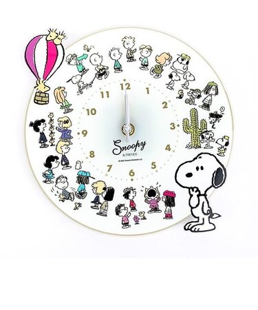 スヌーピー アクリル掛時計 ALLPEANUTS 掛け時計 時計 クロック インテリア 壁掛け