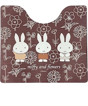 ミッフィー miffy トイレマット(ラインアート) Dick Bruna トイレ ブラウン